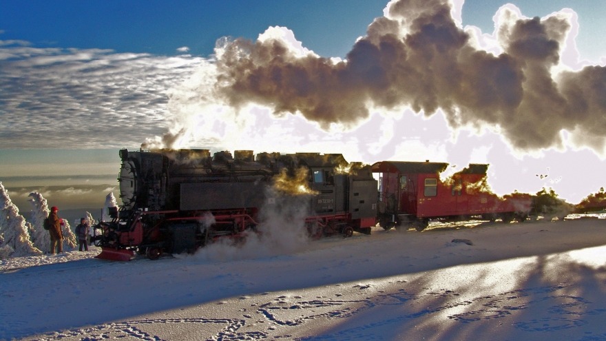 Dampfzug richtung Brocken unterwegs